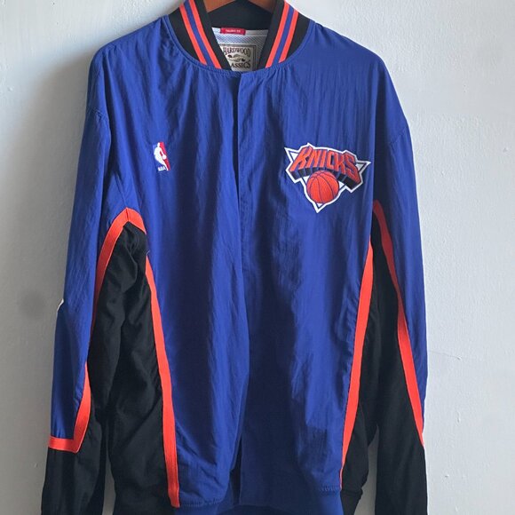 Mitchell & Ness New York Knicks Warm-Up Jacket – Men’s, Blue/Orange - Picture 1 of 4